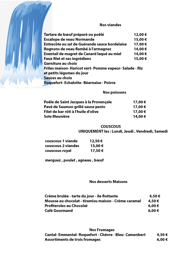 MENU 2 VIANDES